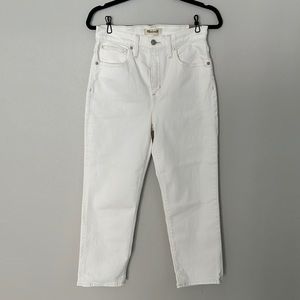 Madewell Petite Classic Straight Jeans in Tile White
